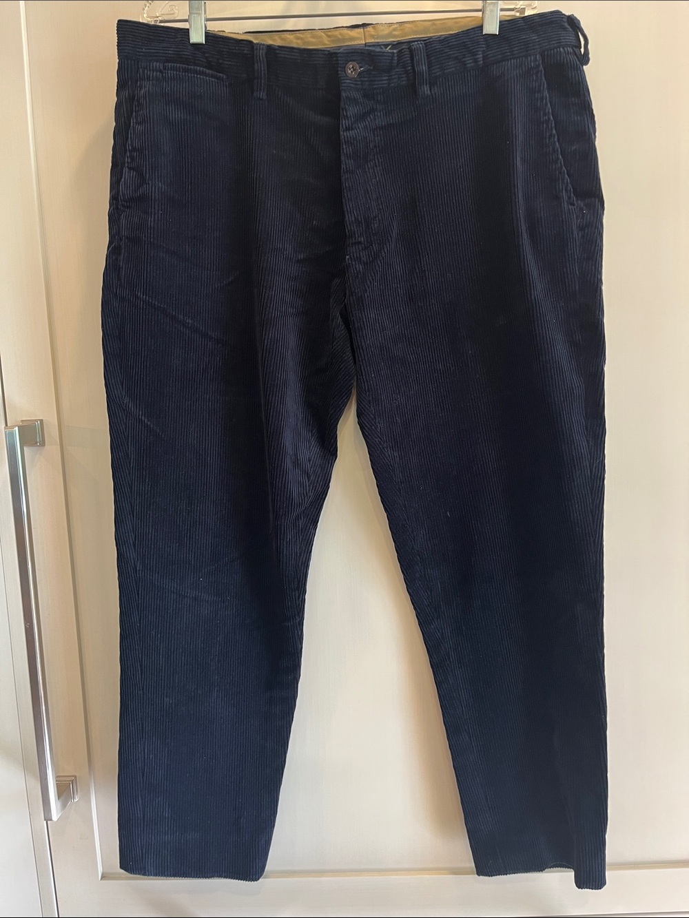 Ralph Lauren Polo Men's Navy Wide Whale Corduroy Pants with 5 pockets